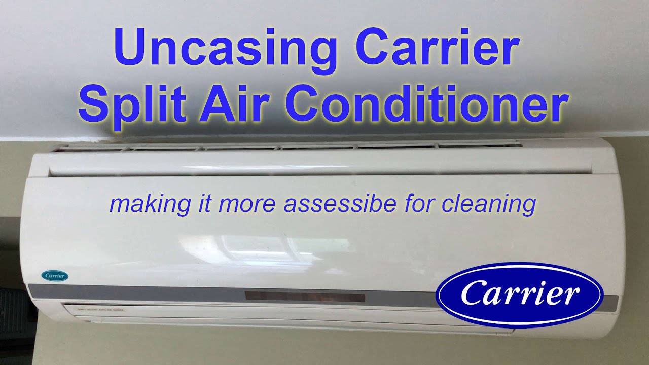 Uncasing Carrier Split Air Conditioner: making it more assessable for cleaning