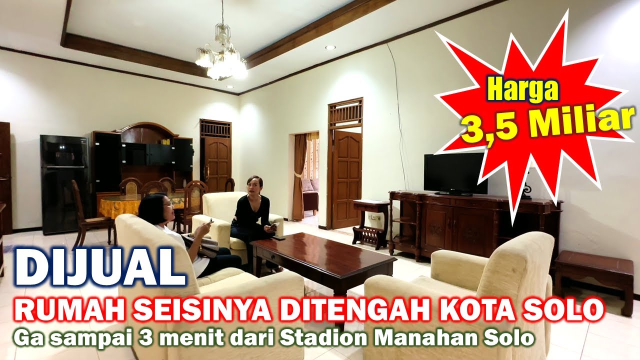 Dijual Rumah Seisinya Di Tengah Kota Solo, Ga sampai 3 menit dari Stadion Manahan Solo #rumahdij