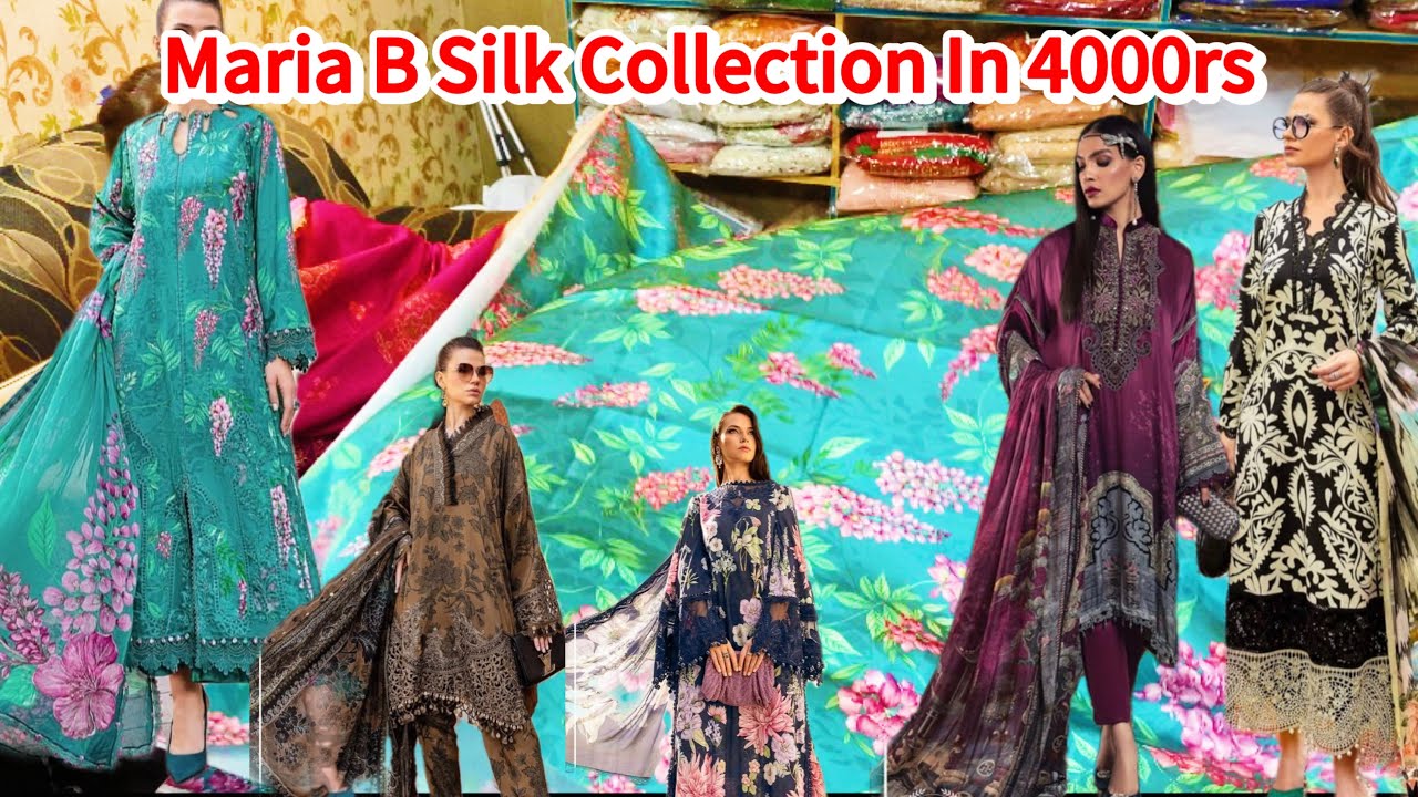 Maria B Silk Dupes || Pakistani Silk Dress Designs || Beanded Replicas Behtreen Rates p 🤗