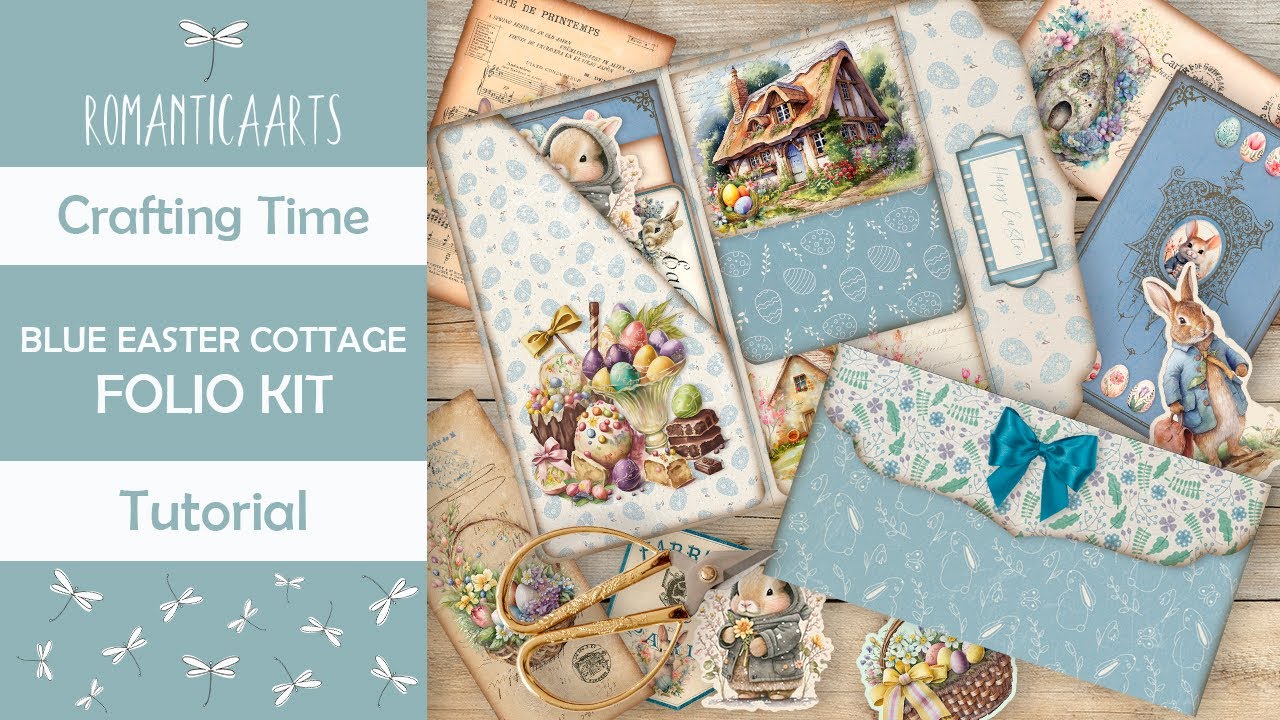 Design Showcase - Blue Easter Cottage Folio Kit