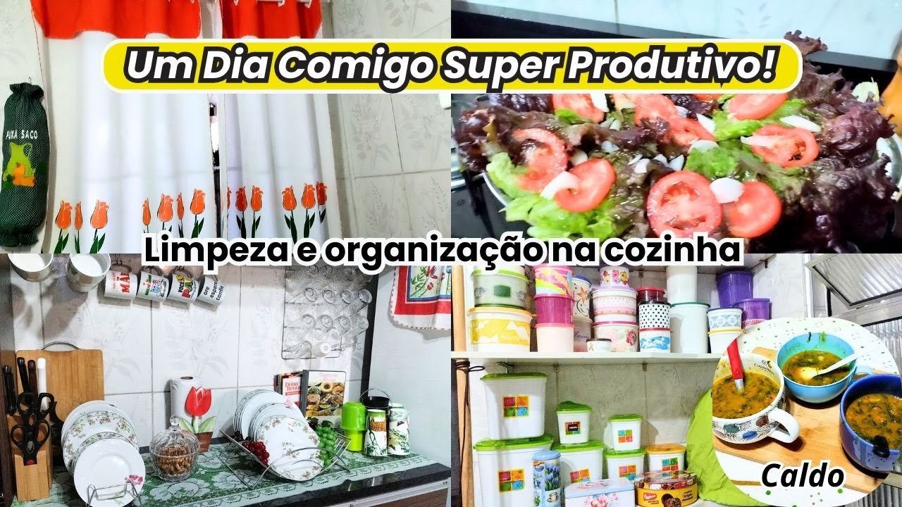 MOTIVACIONAL I LIMPEZA E ORGANIZAÇÃO NA COZINHA I MACARRÃO COM ATUM I CALDO DE ABOBORA COM BACON