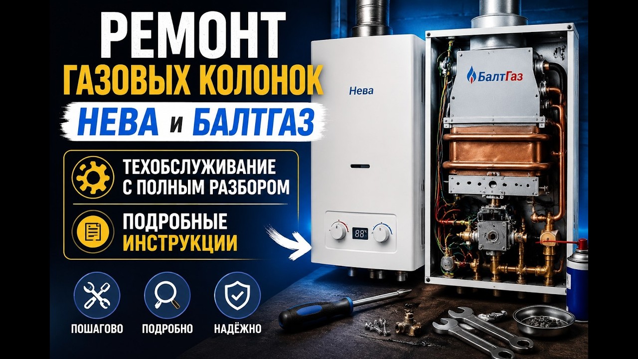 Ремонт газовой колонки Нева или БалтГаз  - Полное техобслуживание.