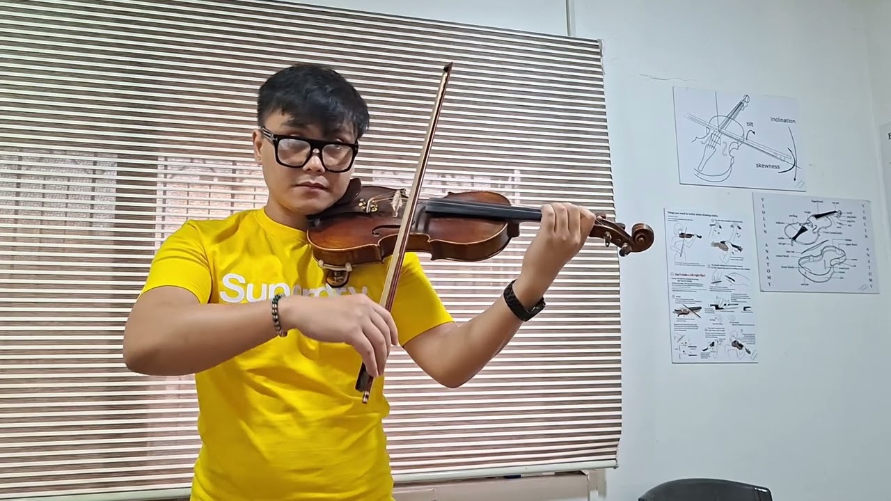 G MAJOR 1 OCTAVE - SCALE & ARPEGGIO - 3rd FINGER STARTING ON THE D STRING - TEMPO - 72 BPM -