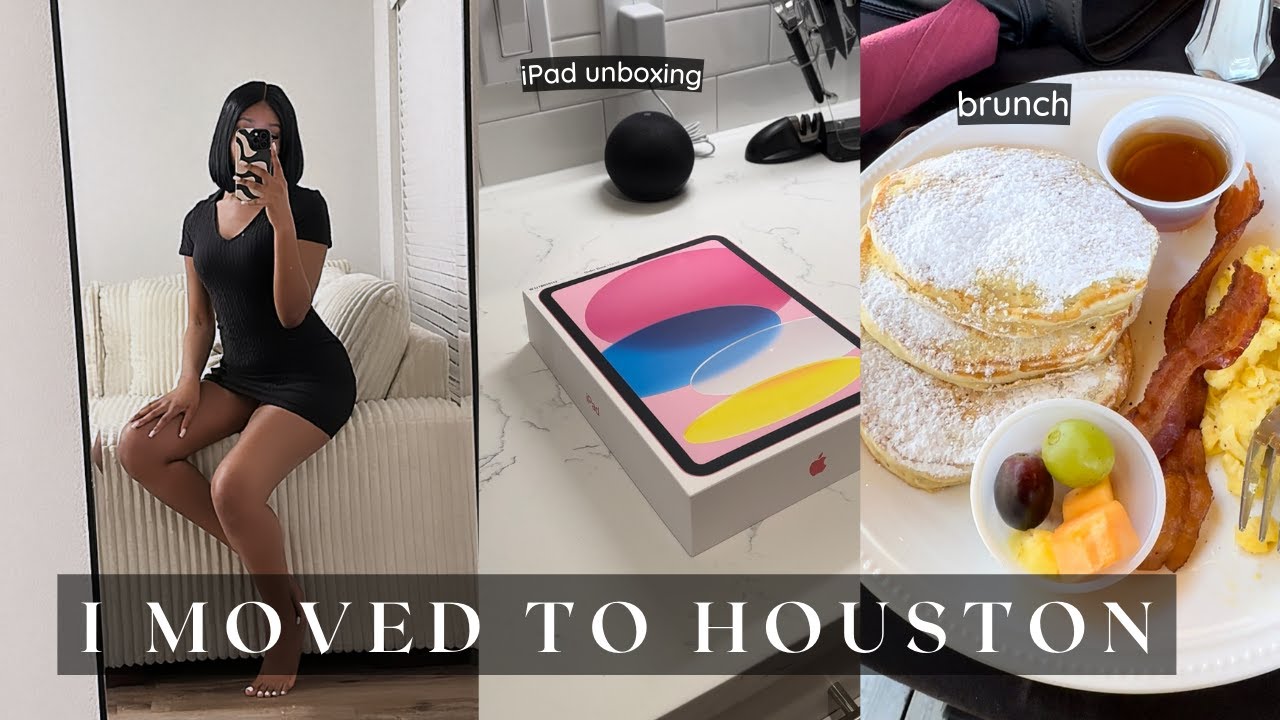 MOVING VLOG 4: I MOVED TO HOUSTON!! 🥹 iPad UNBOXING, BRUNCH, SHOPPING | BEAUTYBYMYOSHI