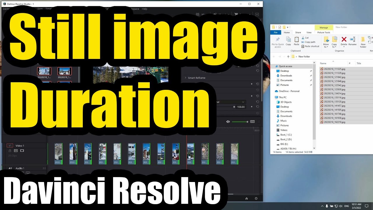 How to modify still image duration in Davinci Resolve? (3 methods)