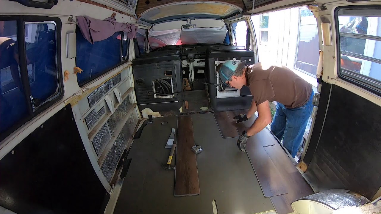 Laminate Flooring install VW Bus (part 2)