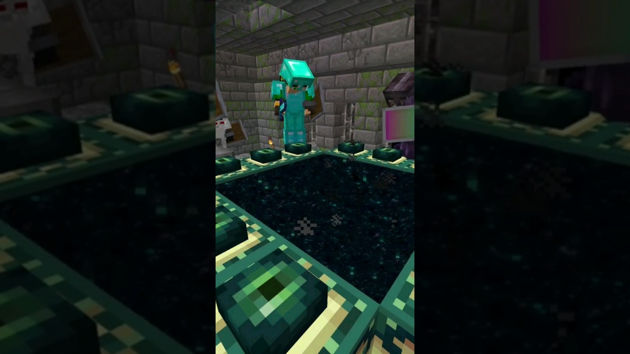 Lighting The End Portal #minecraft #stronghold #theend