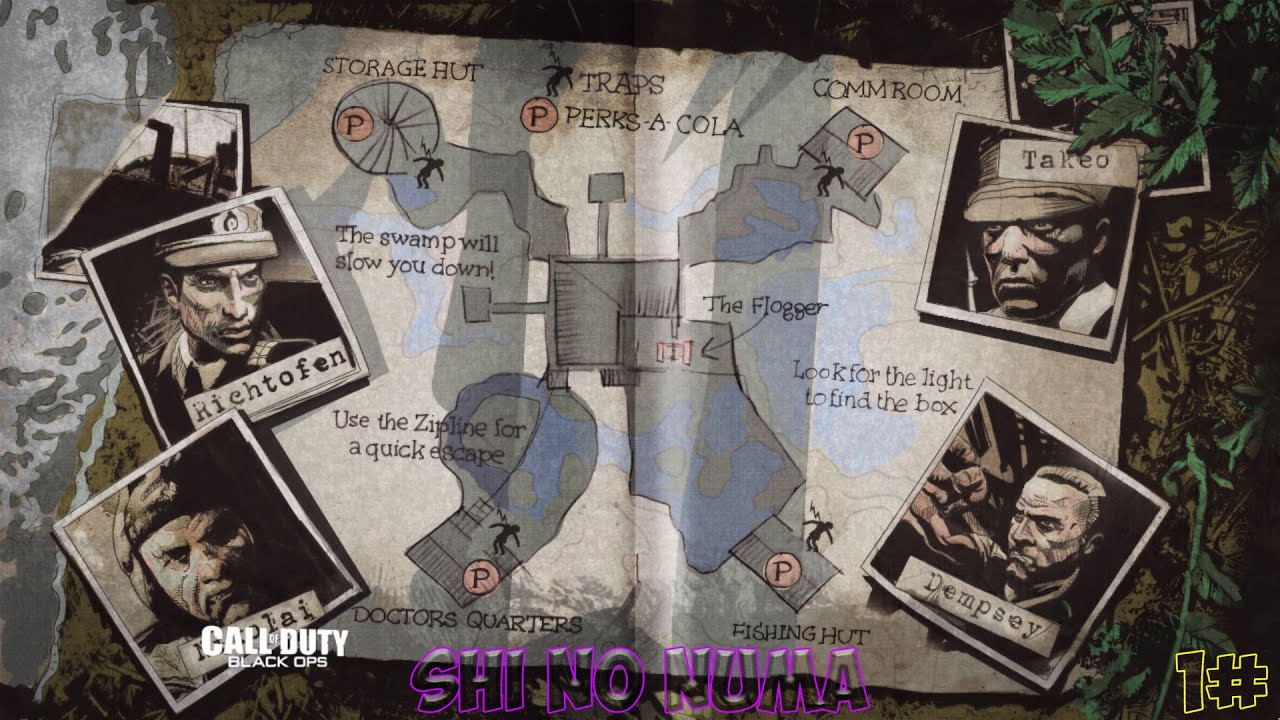Call Of Duty Black Ops Zombies. Shi No Numa. Part 1. Solo Gameplay
