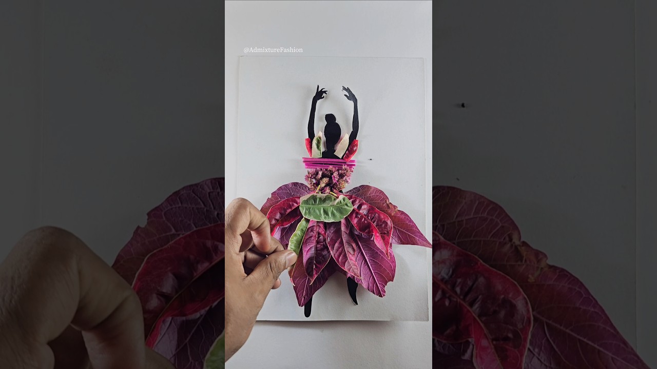 How I Create Fashion Art Using Mixed Media | Fashion Design Ideas | Fashion Illustration #shorts