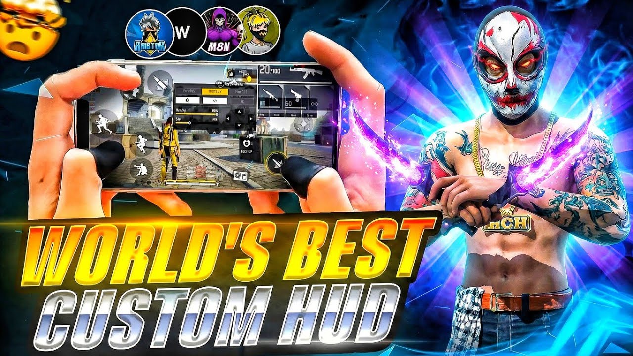 4 Youtuber Best Custom HUD 😱 | 100% Working Headshot Layout (No Recoil Setting)