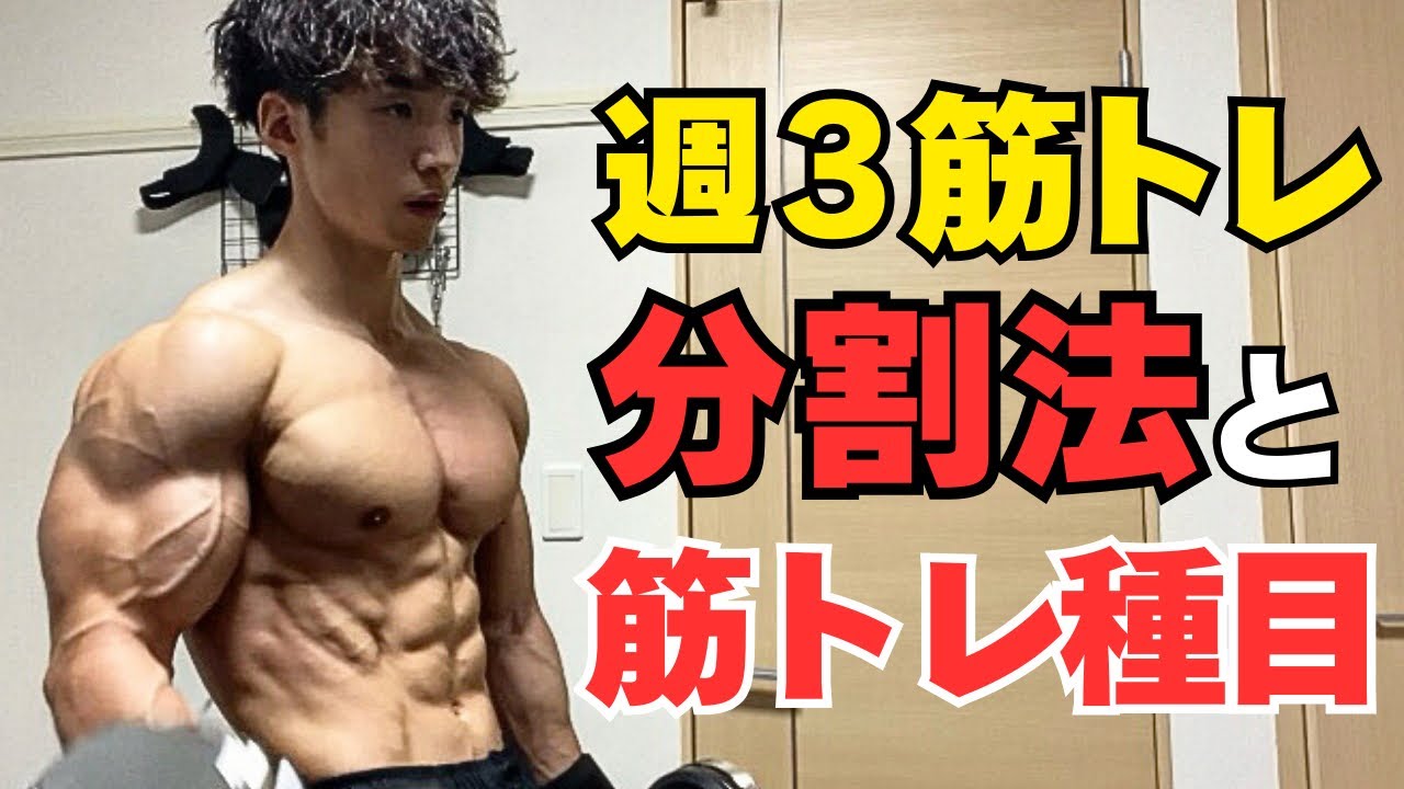 【理想の分割法】筋トレ頻度別の分割法と筋トレメニューをご紹介します