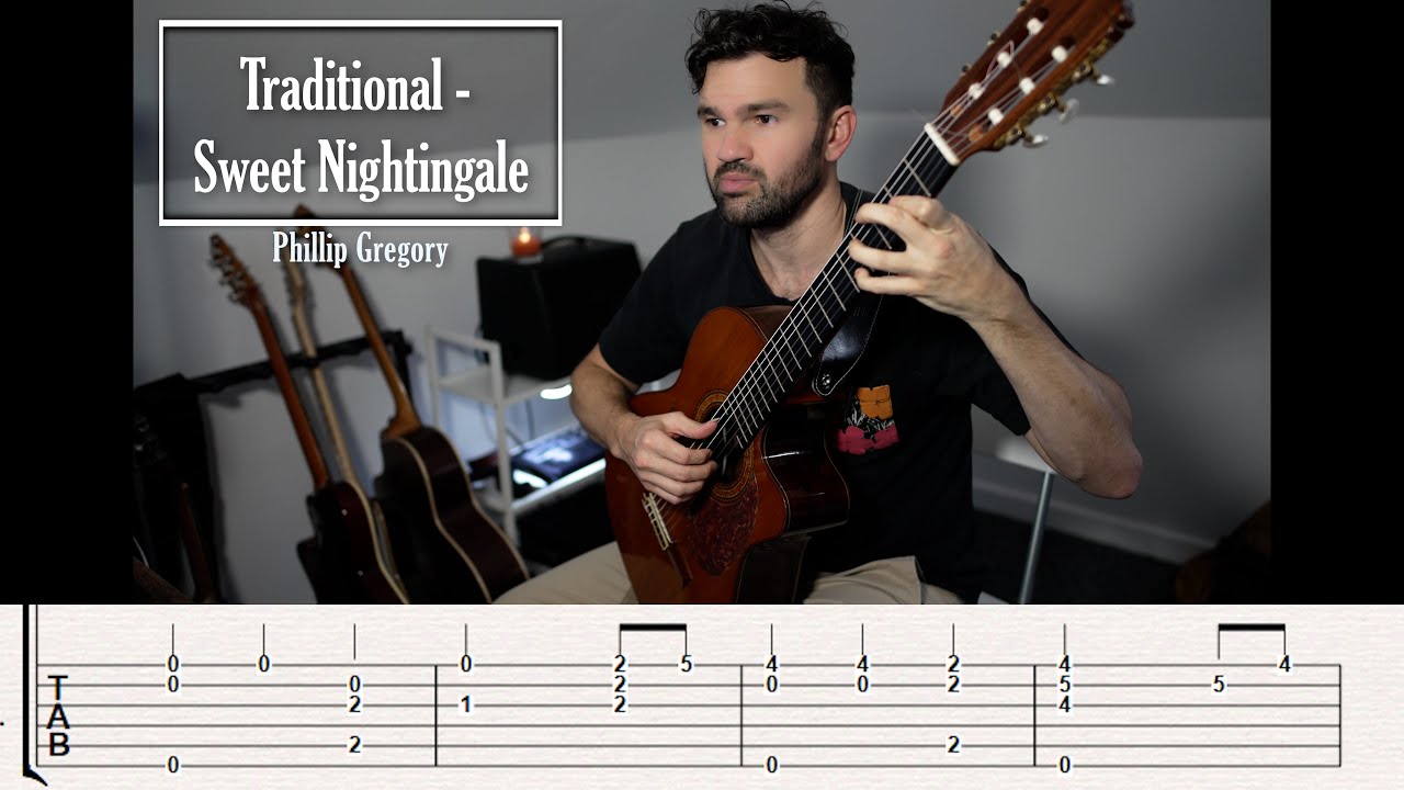 English Folk Song - Sweet Nightingale - Fingerstyle Guitar Cover - Easy