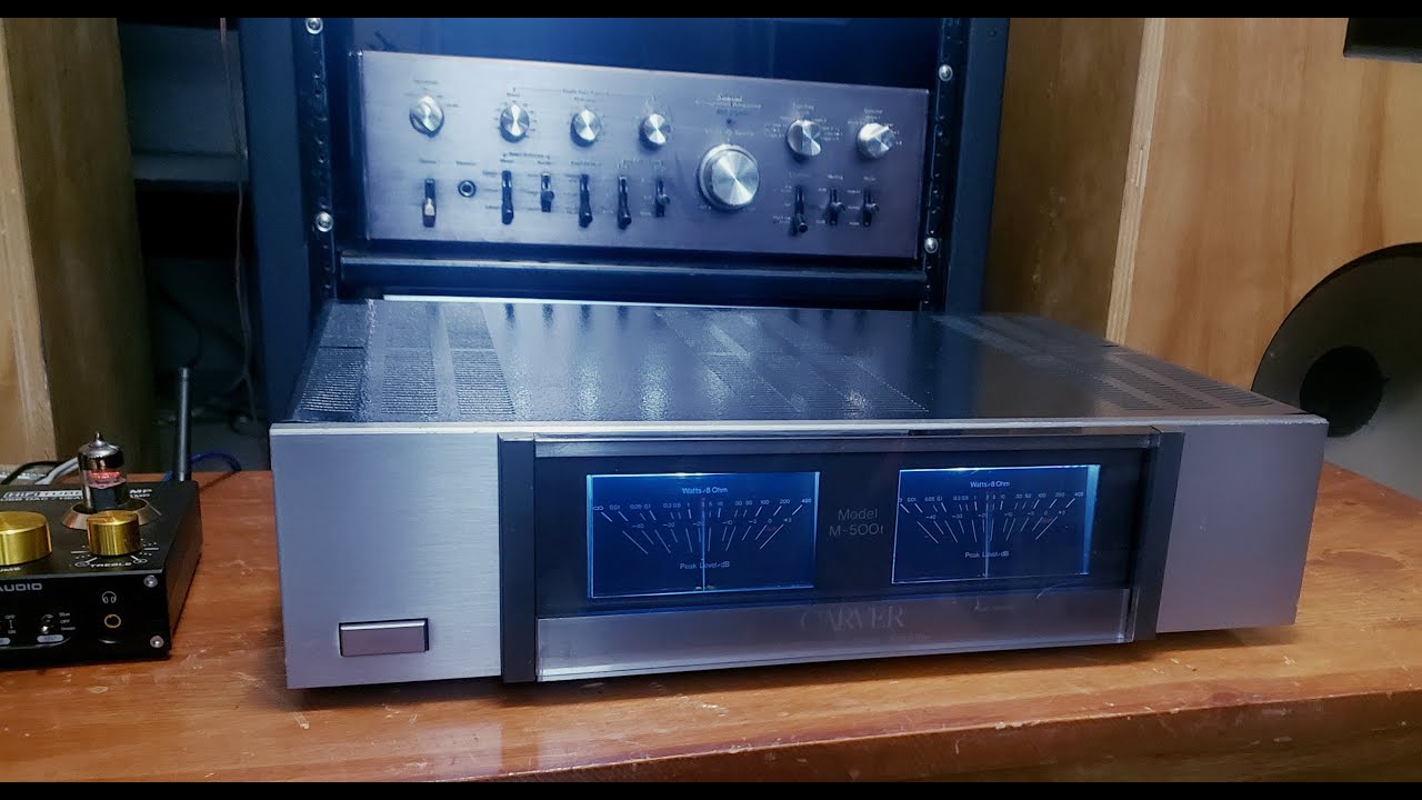 Carver M-500t Amplifier OHM Model I Speakers Quick Demo - Nils Lofgren