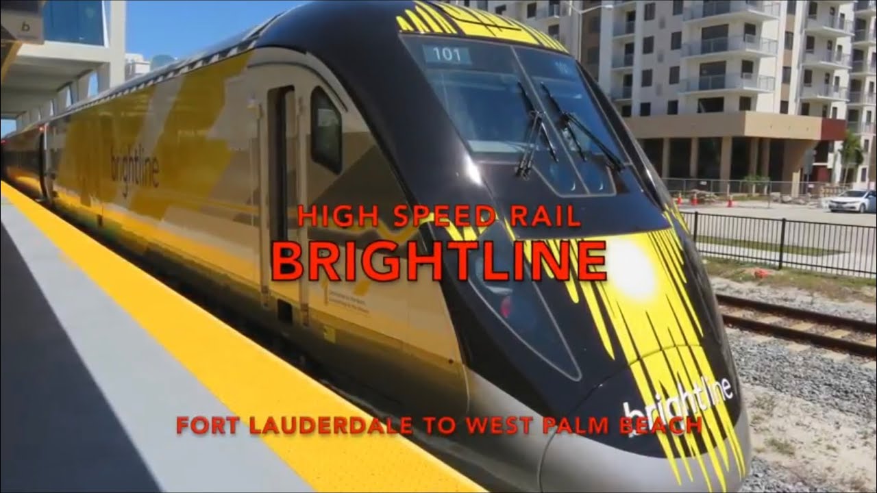 Ride Brightline High Speed Rail Train from Ft Lauderdale to West Palm Beach