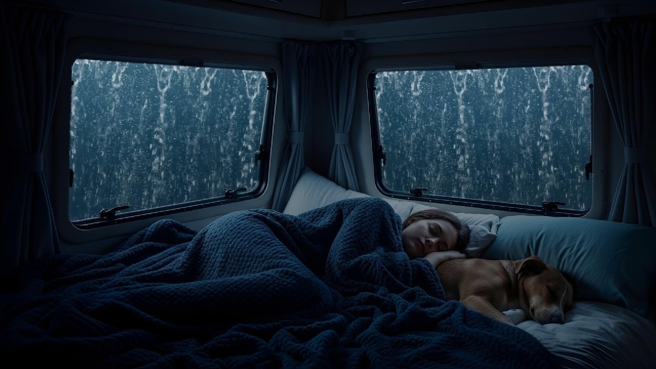 Heavy Rainstorm on Car Roof | Night Rain Sounds for Meditation, Focus, and Restful Sleep