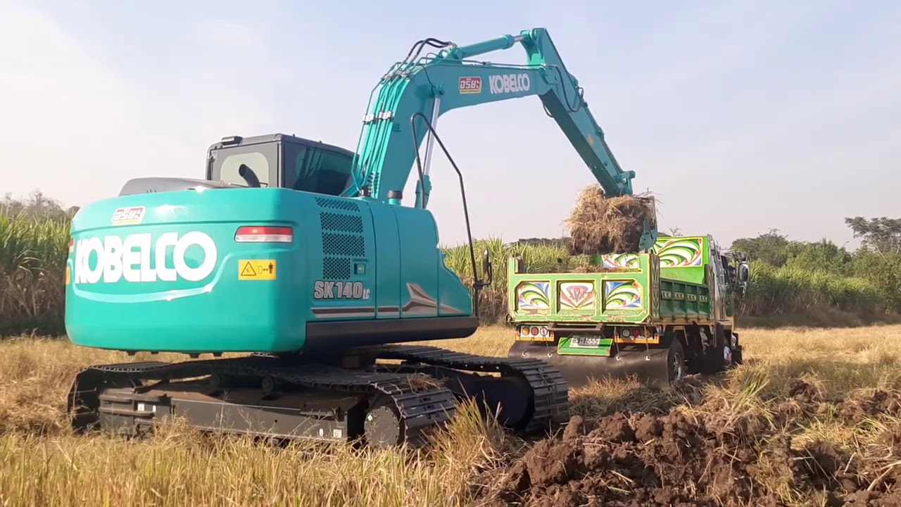 ประเดิมงานวันแรก ใช้หมวดS งานลอกนาkobelco sk140lc-11 เสี่ยต้น ดั้มซิ่ง ขับเอง excavator  EP.7944