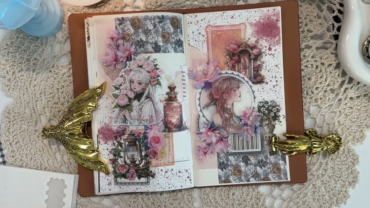 워킹맘다꾸 | ASMR | 핑클리 러블리🩷 #Art Journaling #scrapbooking #アートジャーナリング #スクラップブッキング