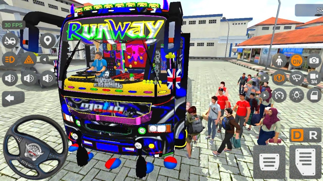💥Runway Blue Bus Best Lighting Difficult Map Road Android Gameplay Video 