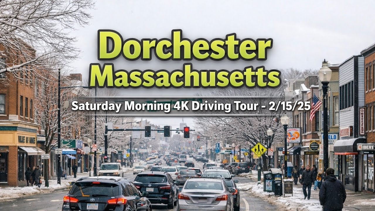 🚖 Dorchester Massachusetts | Saturday Morning 4k Driving Tour - 2/15/25