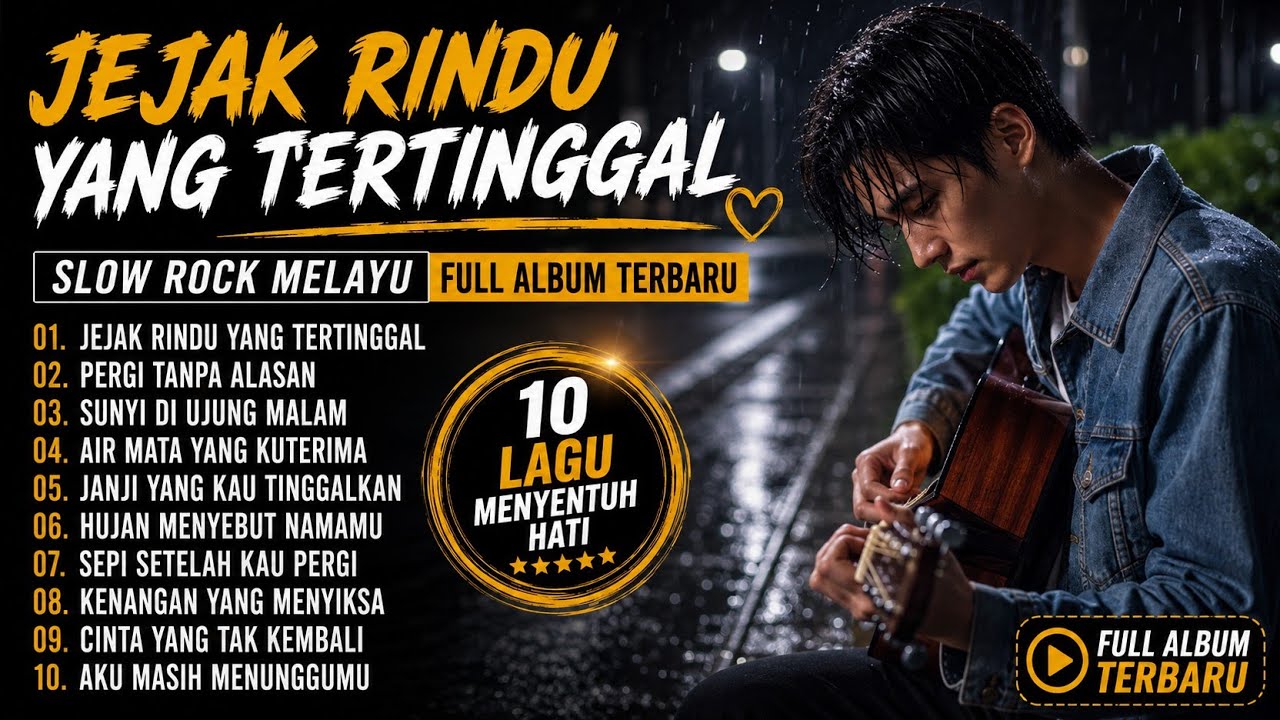 Jejak Rindu yang Tertinggal | Slow Rock Melayu Full Album Terbaru Penuh Perasaan