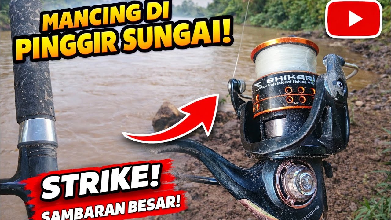 🎣 Mancing Di pinggir sungai Strike udang Besar @BangSuhir212