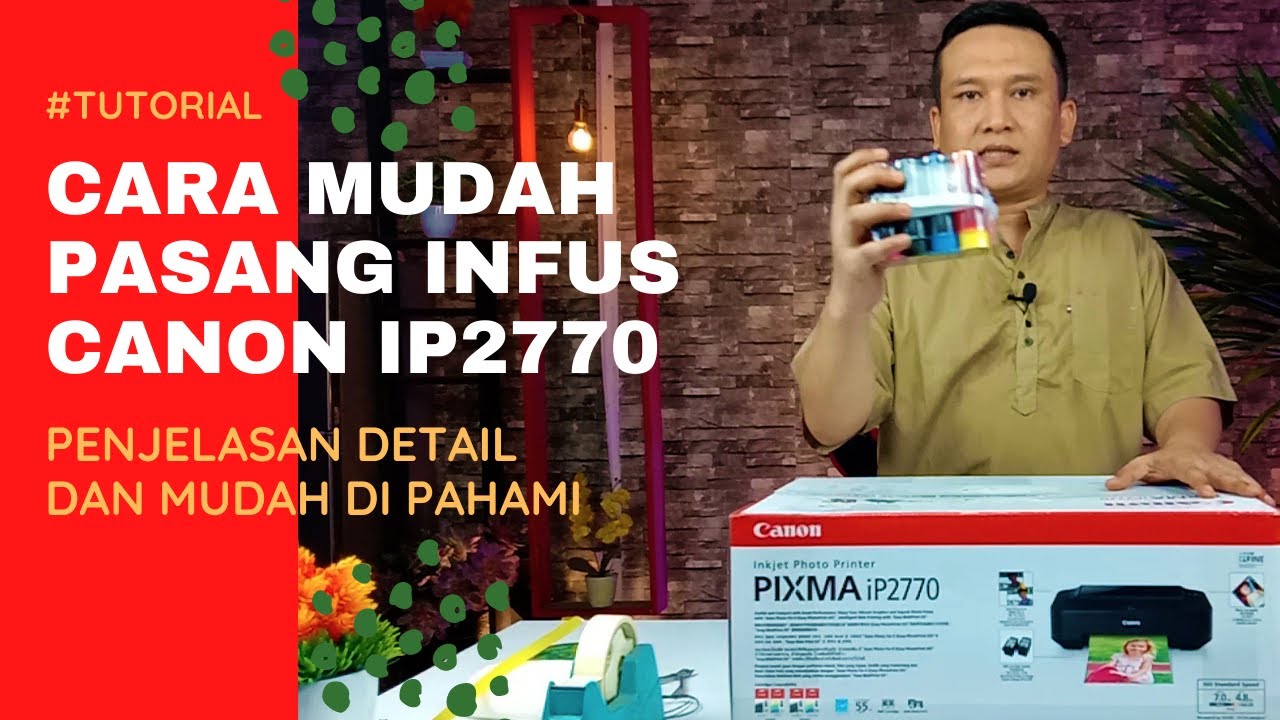 CARA PASANG INFUS CANON IP2770 - DI JAMIN BISA SENDIRI