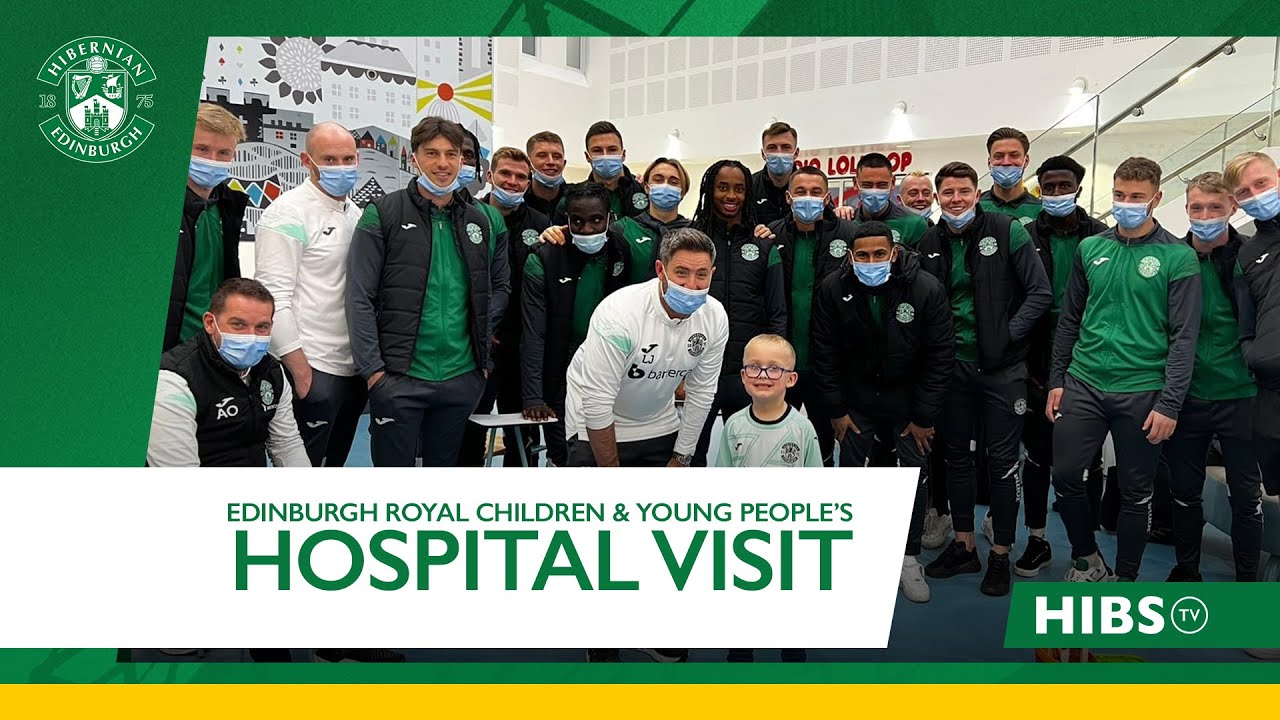 Hibernian Players & Staff Visit Edinburgh Children's Hospital