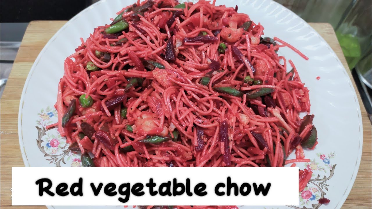 Red vegetable chow 💕 #viralreels # 1millonview #vegchow #winterspecial 