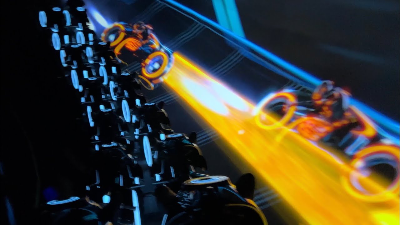 TRON Lightcycle Run POV [4K] (Back Row)