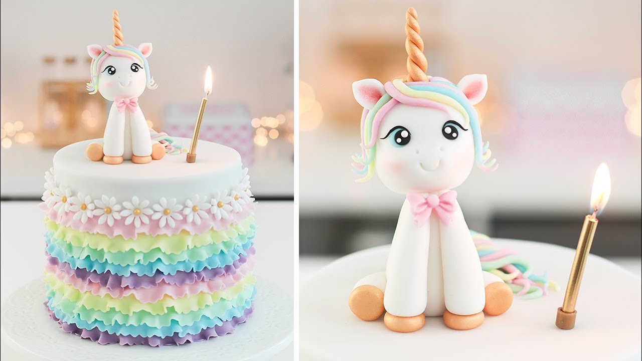 TORTA de cumpleaños con UNICORNIO modelado - Tan Dulce
