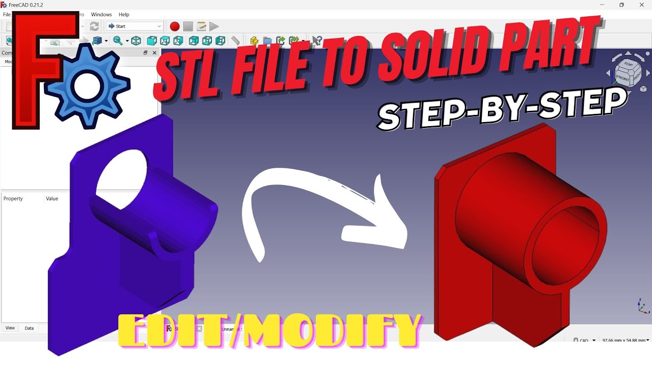 ✅Как изменить файл STL в FreeCAD | Пошаговое руководство