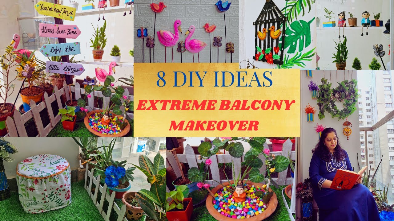 DIY for Small Entrance Garden makeove \EXTREMEBALCONY MAKEOVER \gardenmakeover \creativity\8DIYIDEAS