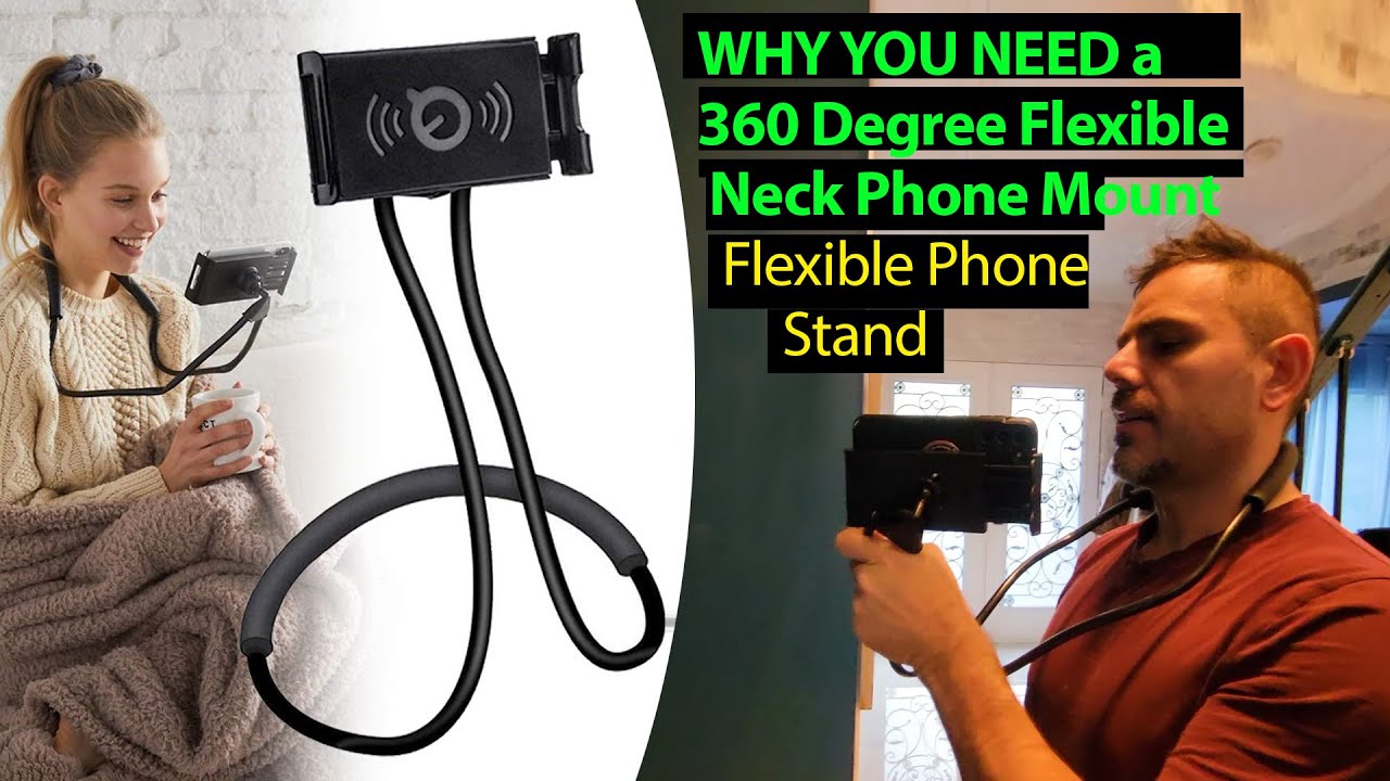 РАБОТАЕТ! Держатель для телефона Hands Free, шейный держатель и подставка &mdash; обзор гибкого держате...