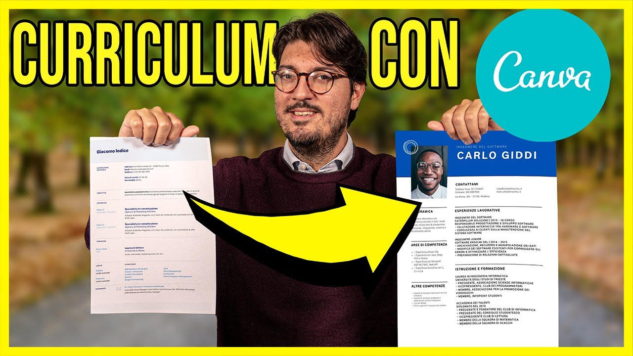Come creare un Curriculum Vitae EFFICACE e UNICO con CANVA (2022)!