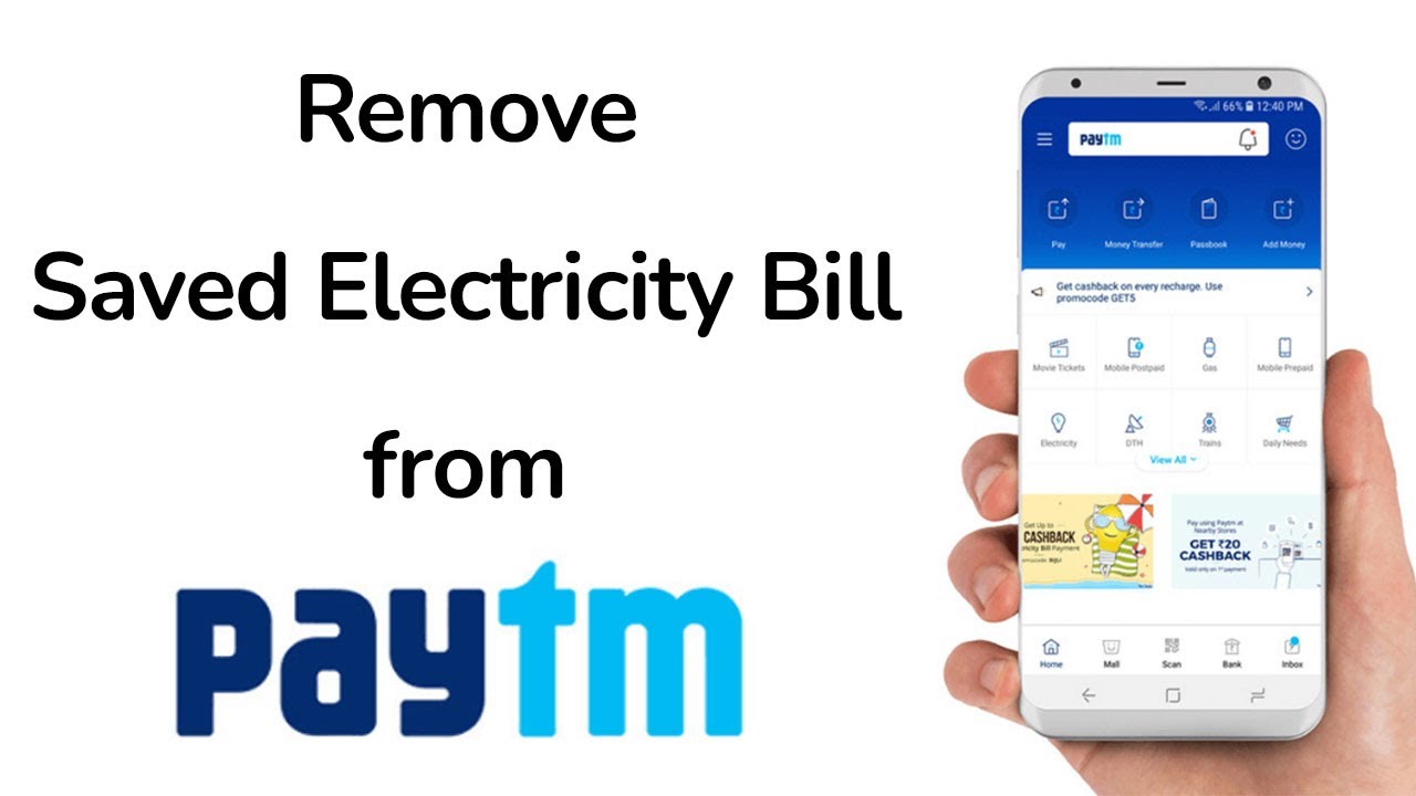 How to Remove Saved Electricity Bill from PayTm App?