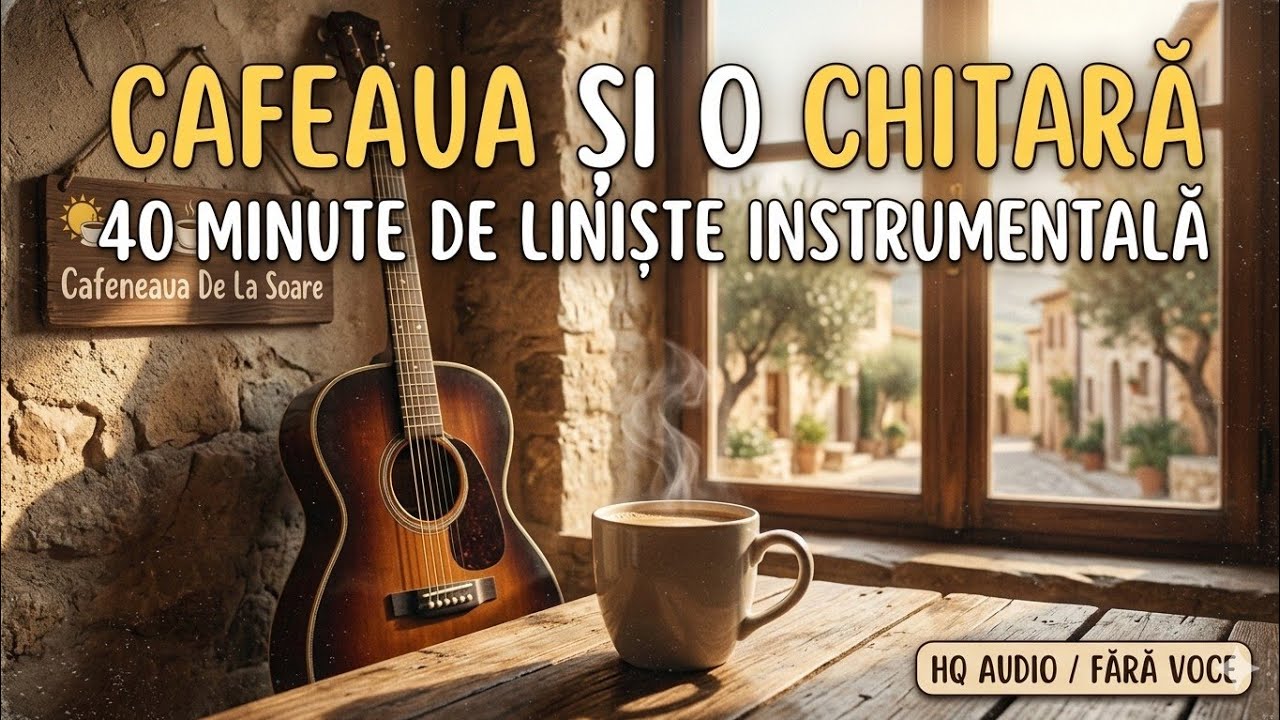 Cafeneaua De La Soare | 40 Minute de Liniște: Muzică Acustică Instrumentală (12 Piese de Suflet) 