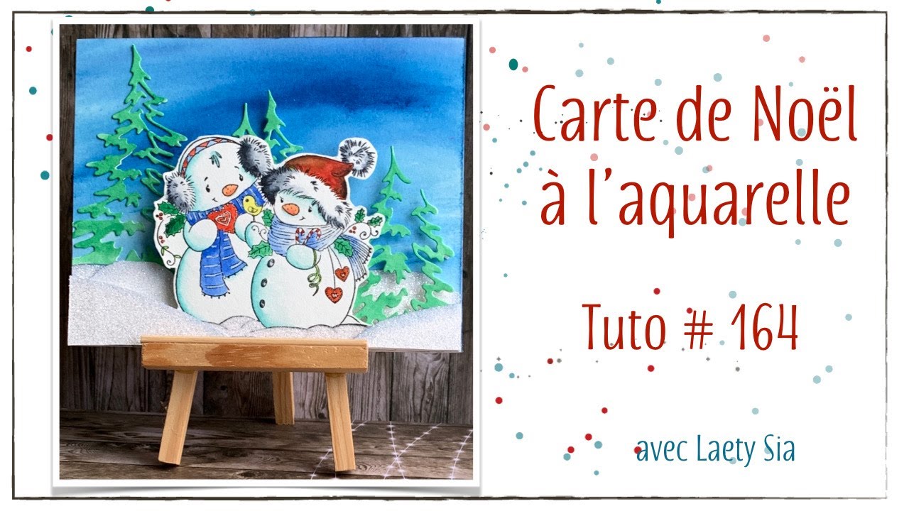 Carte en relief à l'aquarelle - Tuto # 164