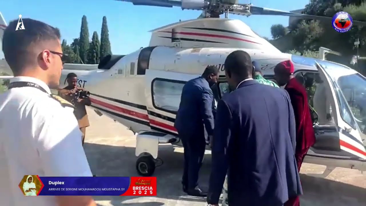 Le Départ de Cheikh Seydi Mouhammadoul Moustapha SY Al Mourchid avec son Hélicoptère