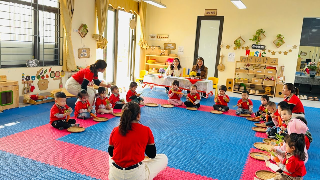 Tiết dự thi giáo viên giỏi: Nhận biết tập nói củ cà rốt - nhà trẻ lớn.