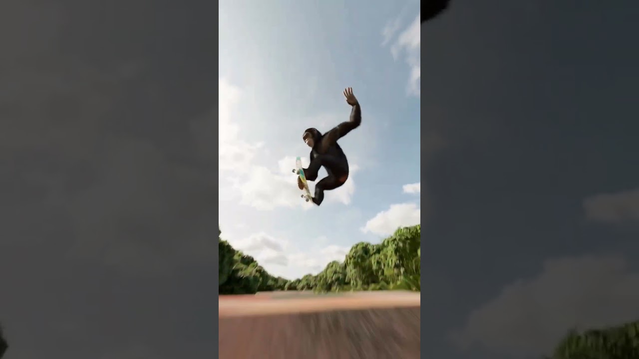 Board ape 🦧Reel from @tonqart & @elireams .#shorts #blender  #skateboard #skater #ape #3d #tricks