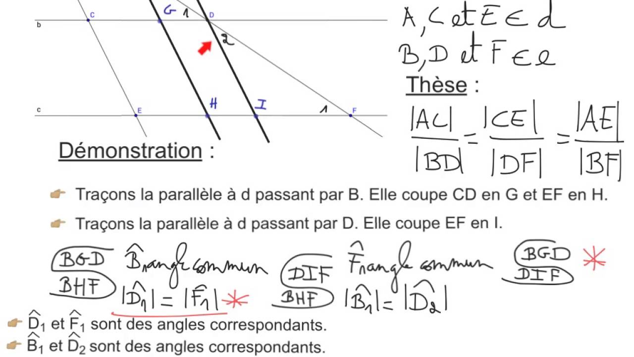 12.1.1 Le théorème de Thalès : Démonstration