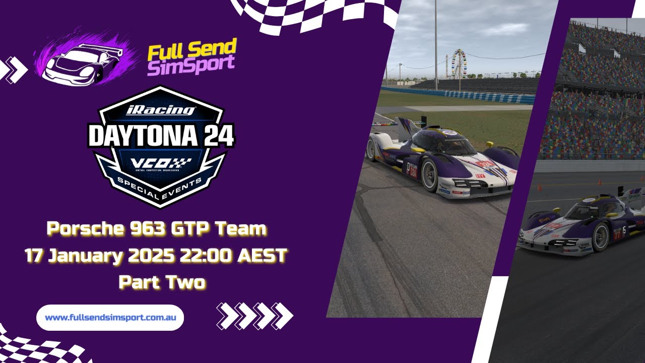 FSS Represents - Part 2 - iRacing Daytona 24 HR - Porsche 963 GTP Car 324