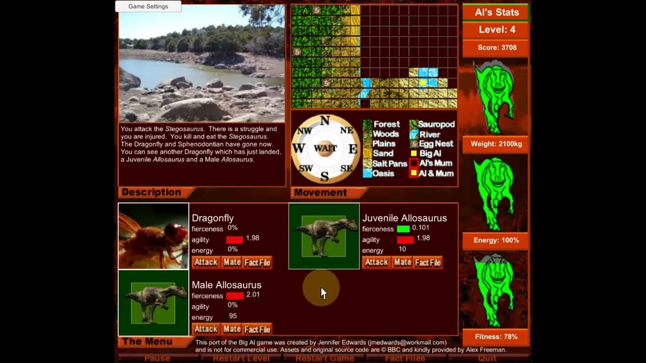 Big Al Game - Walking with Dinosaurs
