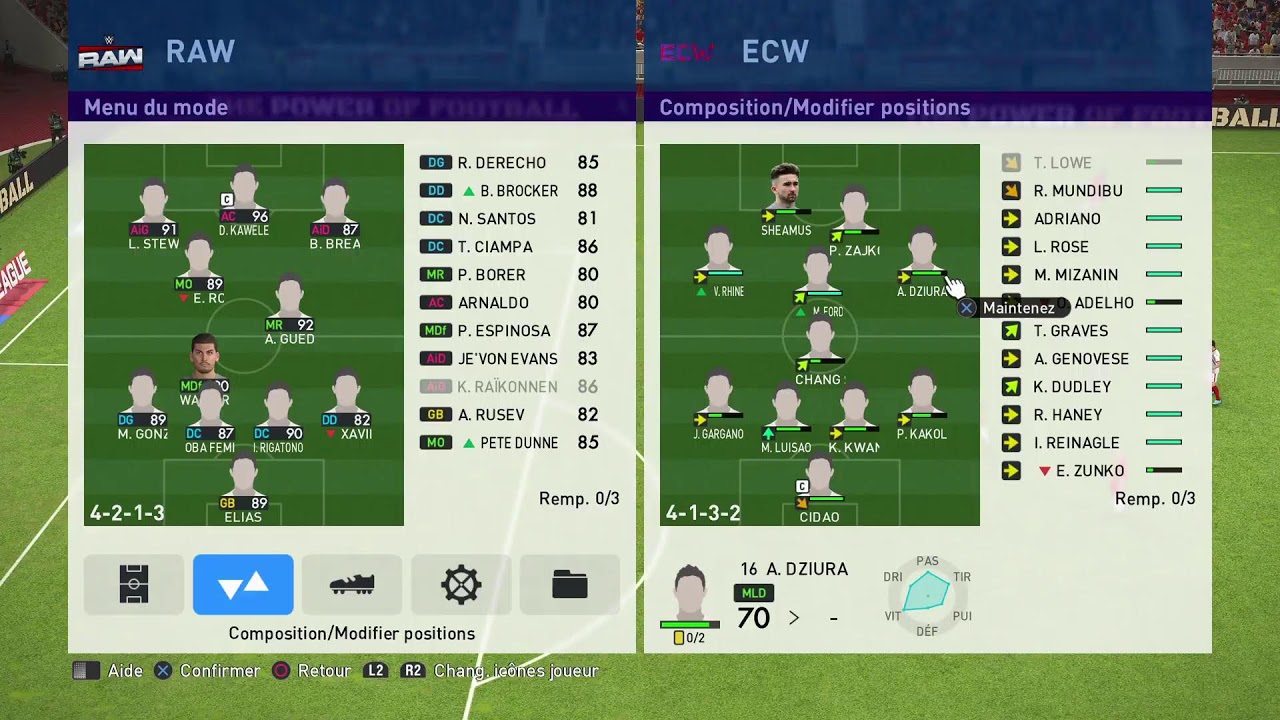 16ème journée de la WSF D1 Tasty Crousty : RAW - ECW