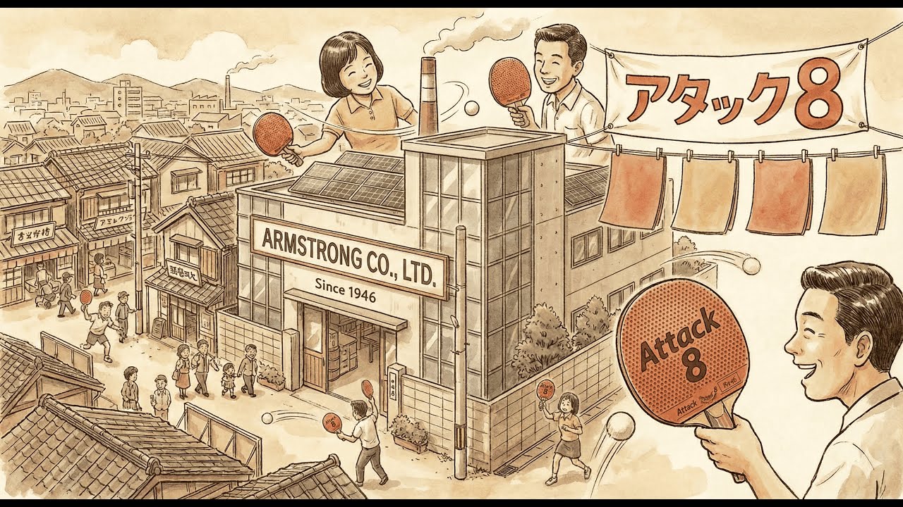 【卓球】アタック8を生み出したアームストロング株式会社について改めて学ぶ