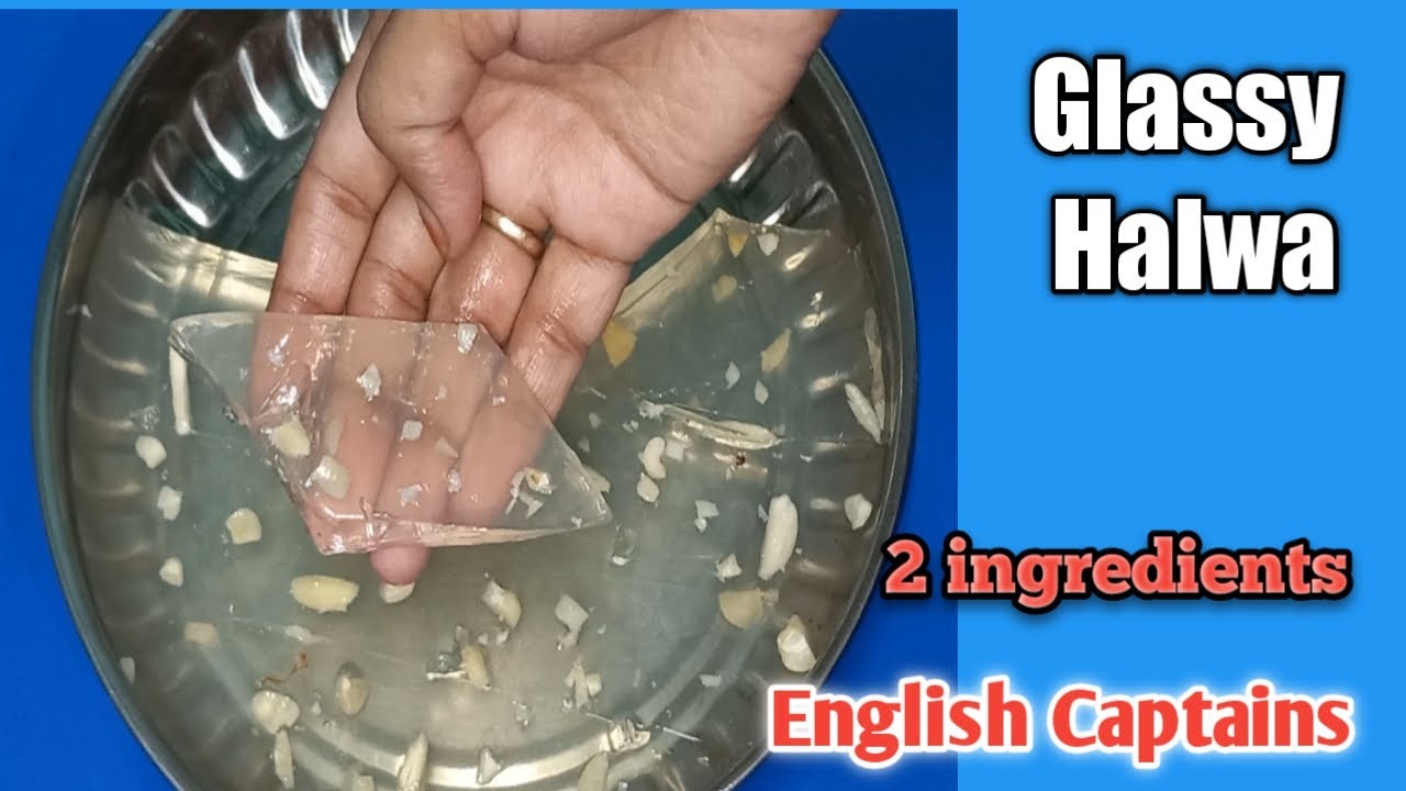 GLASSY HALWA, NO MILK AGAR AGAR PLAIN HALWA, 2 INGREDIENTS HALWA, CHINAGRASS HALWA, GHASS KA HALWA