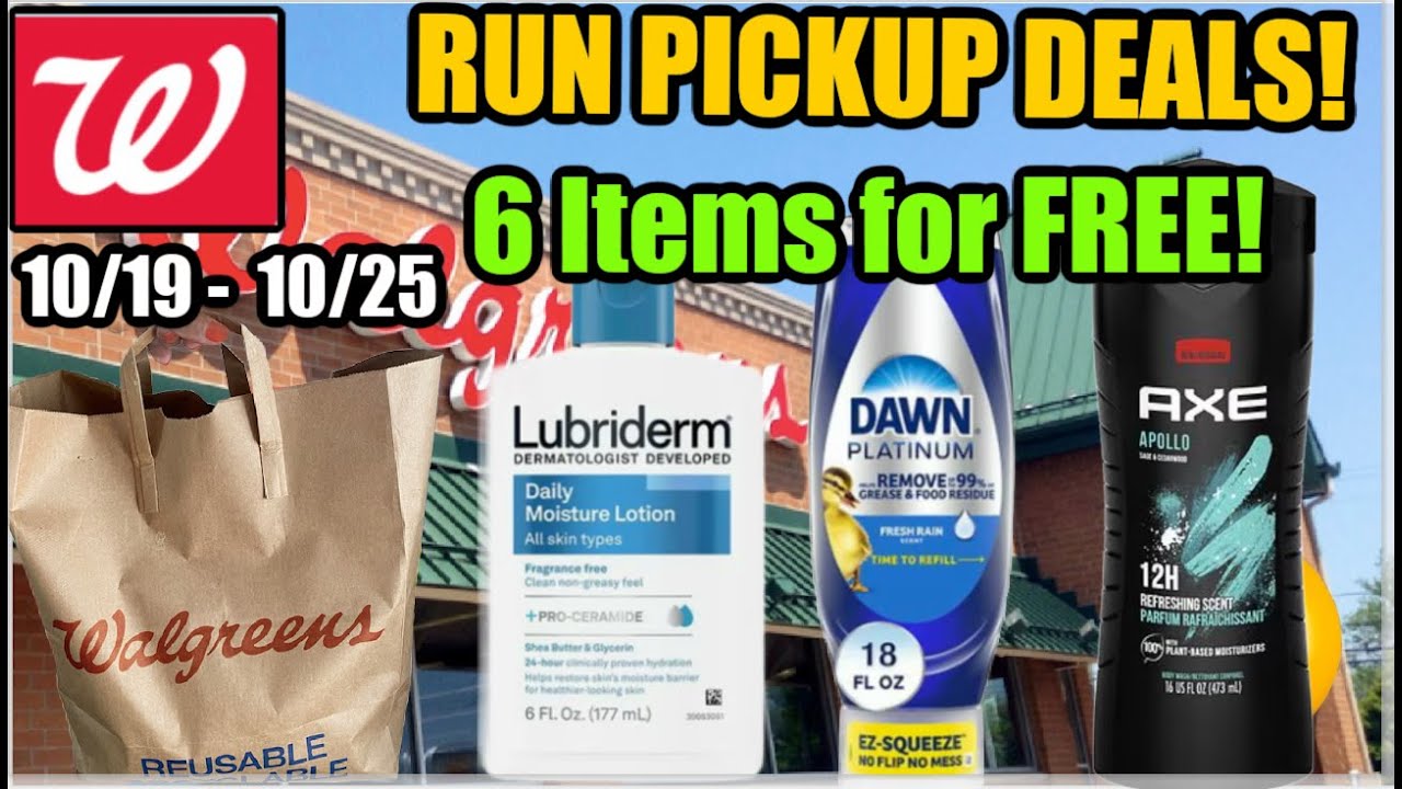 WALGREENS RUN CURBSIDE DEALS (10/19 - 10/25) | **Grab 6 Freebies