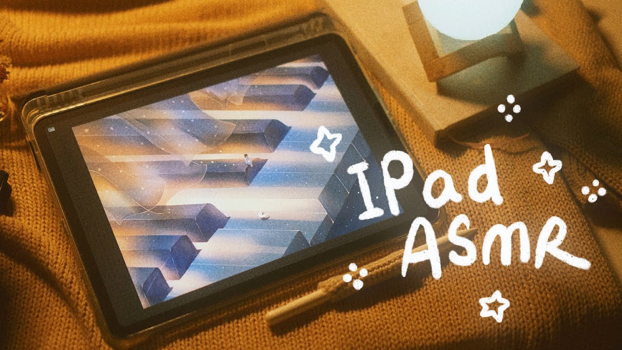 ASMR ipad no music | art process✍ + brushes. final art reveal🎨