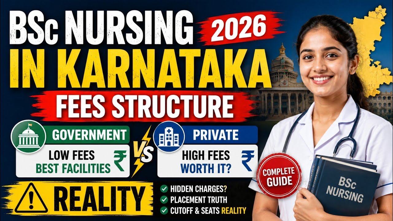 BSC NURSING FEES STRUCTURE IN KARNATAK 2026-27|BSC NURSING GOVERNMENT AND PRIVATE COLLEGE FEES|KEA|