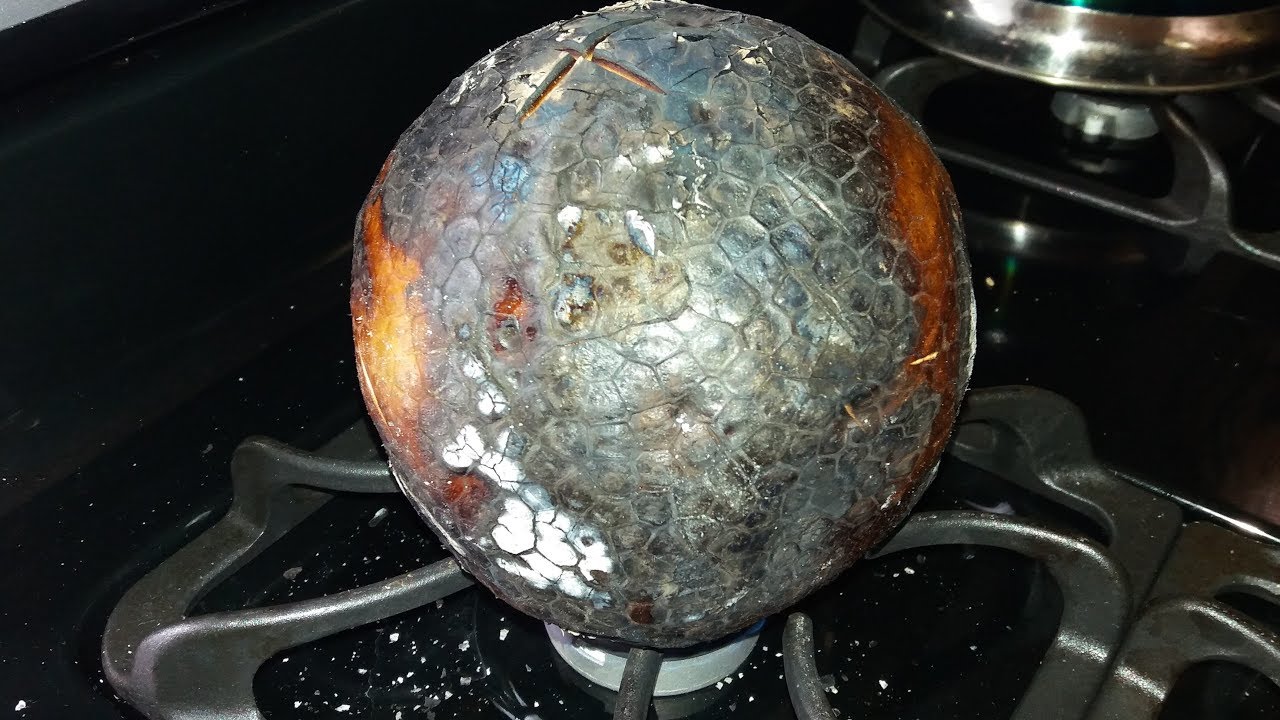 How To Select And Roast A Breadfruit [ Stove top version ]